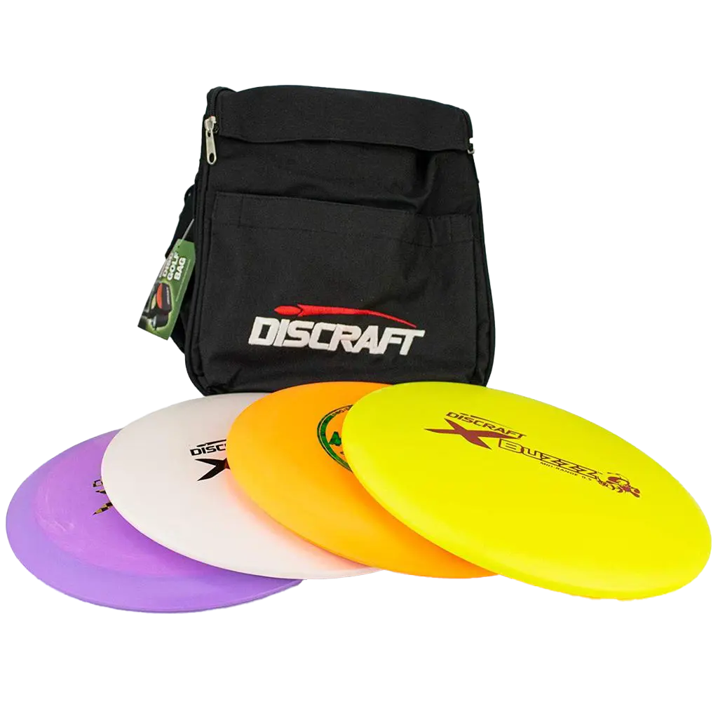 Discraft Deluxe disc golf set with bag