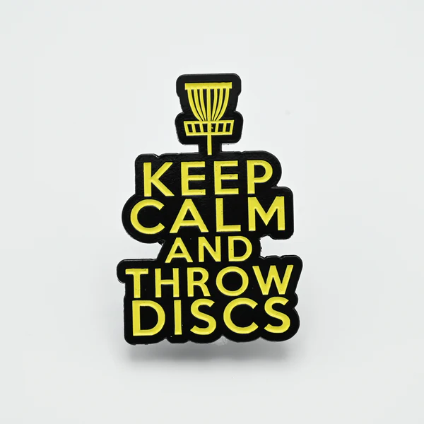 BouncebackDG Pin Keep calm and throw discs