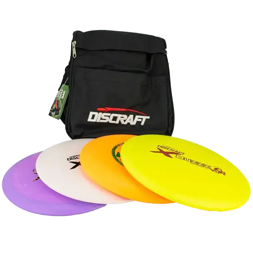 Discraft Deluxe disc golf set with bag
