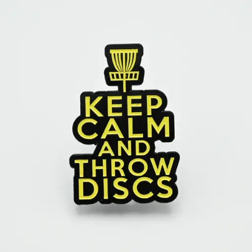 BouncebackDG Pin Keep calm and throw discs